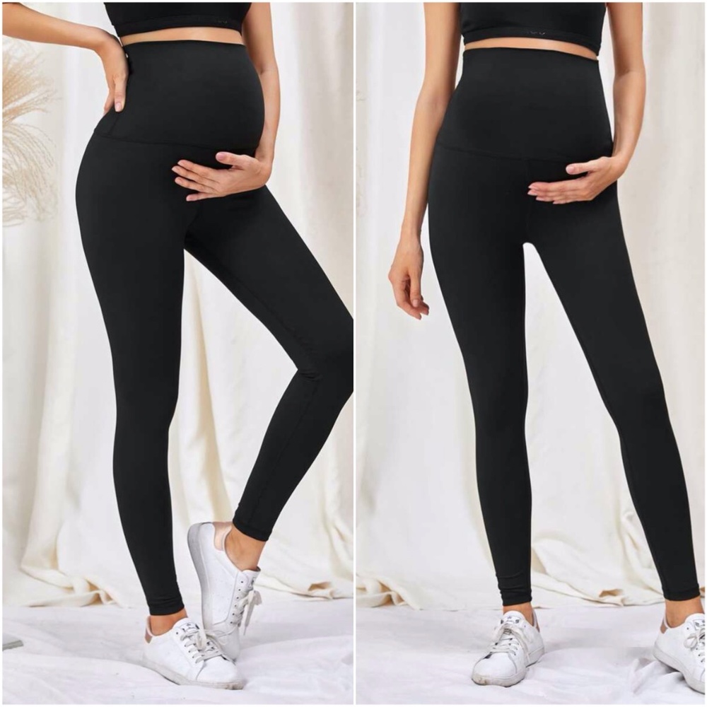 Maternity stretchy lounge yoga athletic leggings - Picture 2 of 7